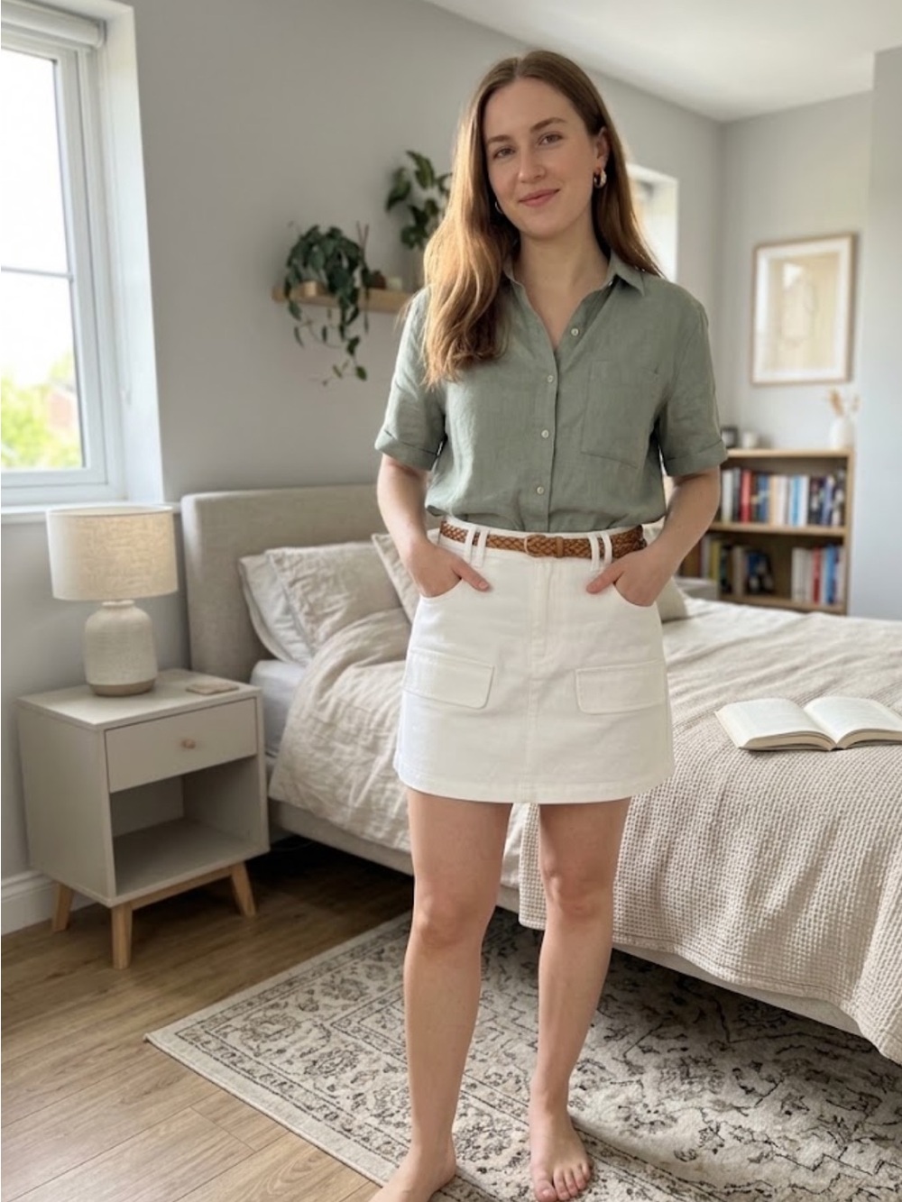Princess Polly White Cargo Pocket Mini Skort